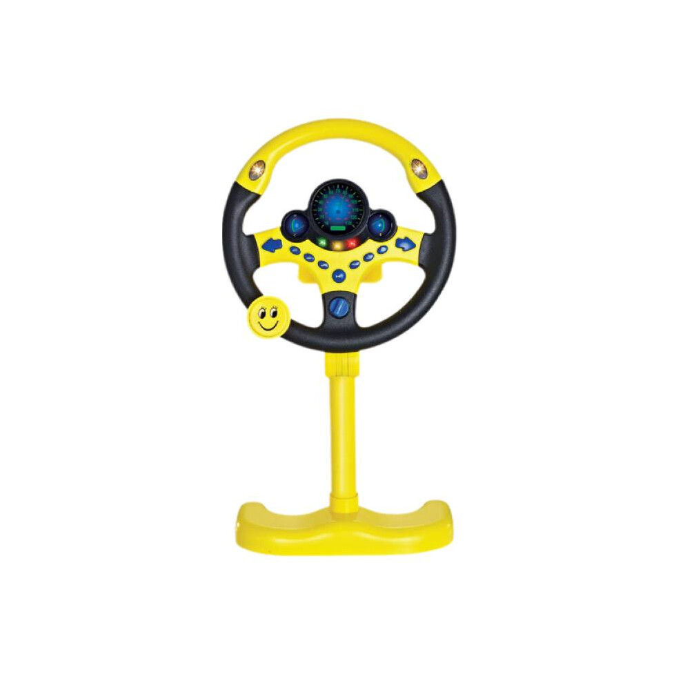 () Steering Wheel Toy For Car Seat With Music Sound Simulated Driving For Kid Yellow/Light