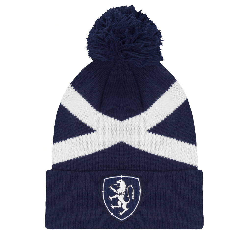 (Blue/White) Fan Originals Scotland Hat Retro Football Bobble