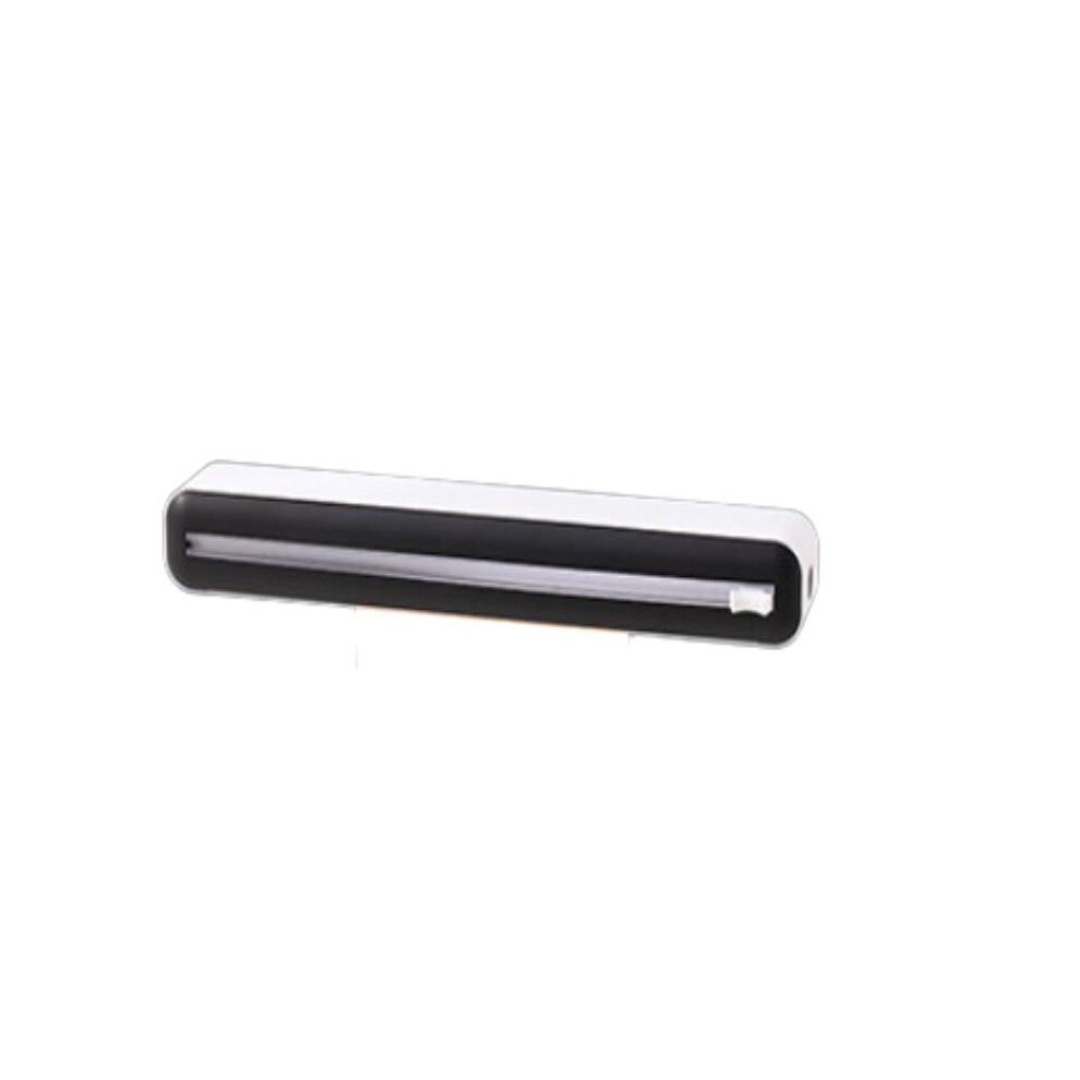(Black) Kitchen Food Wrap Holder Wrap Dispenser Cling Film Dispenser Tin Foil Cutter