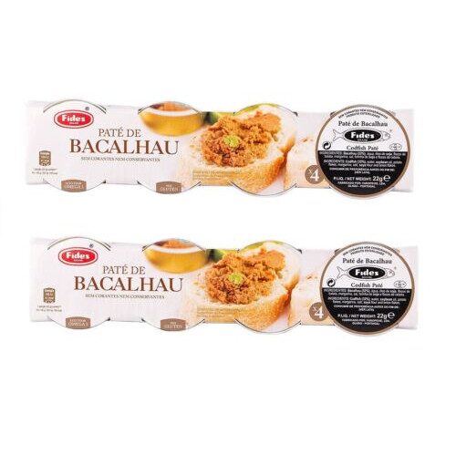 Cod Pâté Can Fides Portuguese Gourmet Food Paste 8 X 22g Cod Fish Pate