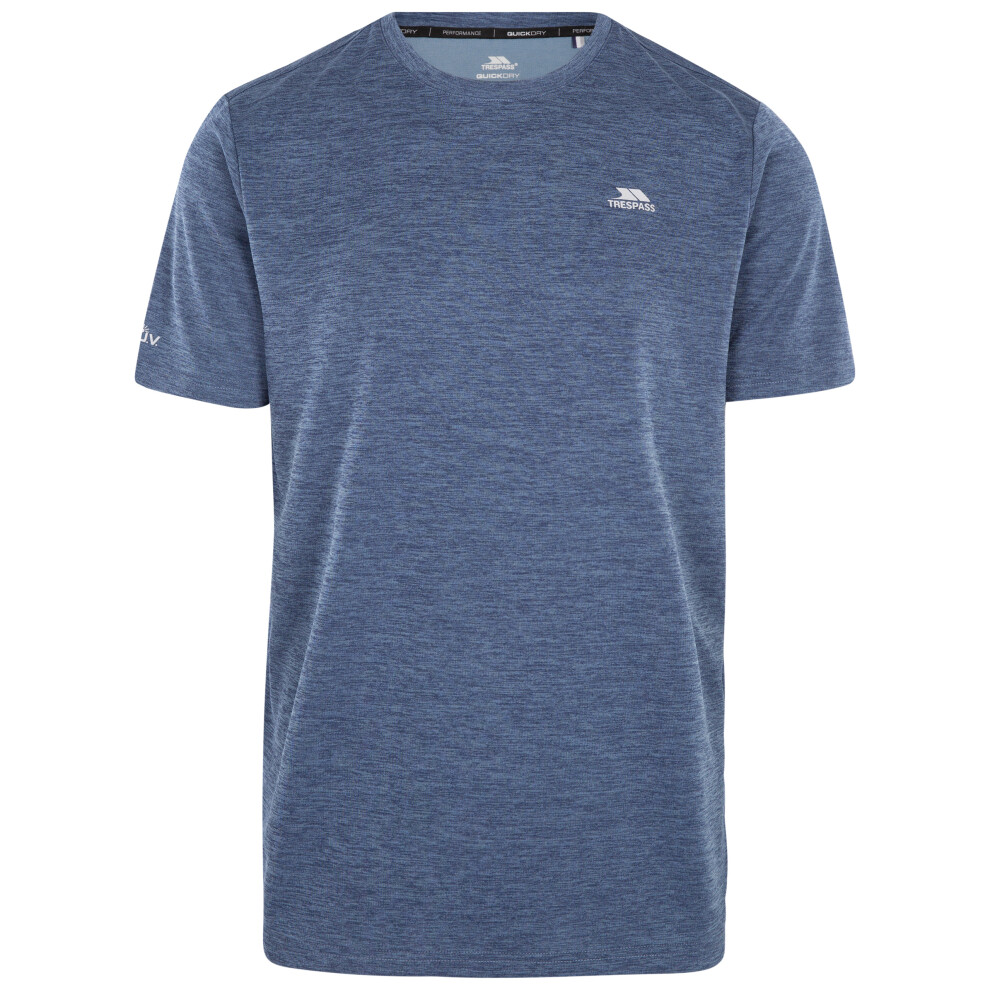 (M, Pond Blue) Trespass Mens Tshirt Short Sleeve Gym Top Raeran