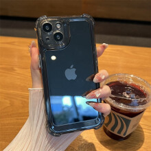 (Black, For iPhone 14Pro Max) Luxury Shockproof Transparent Case For iPhone 15 14 13 12 11 Pro Max X Xs XR Max 7 8 Plus Bumper Cases Cover