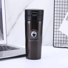 (Coffee Brown) Insulated Travel Coffee Mug Cup Thermal Stainless Steel Flask Vacuum Thermos