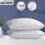(QUILTED PILLOW X 2) Luxury Pillows Pair Super Soft Memory Foam Pillows 4