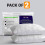 (QUILTED PILLOW X 2) Luxury Pillows Pair Super Soft Memory Foam Pillows 8