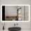 AICA 120x70cm Bluetooth Bathroom Mirror with Shaver Socket 1