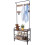 URBN Living (Black & Rustic Oak) Entryway Hallway Coat Hanger Hooks Stand 4