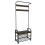 URBN Living (Black & Rustic Oak) Entryway Hallway Coat Hanger Hooks Stand 6