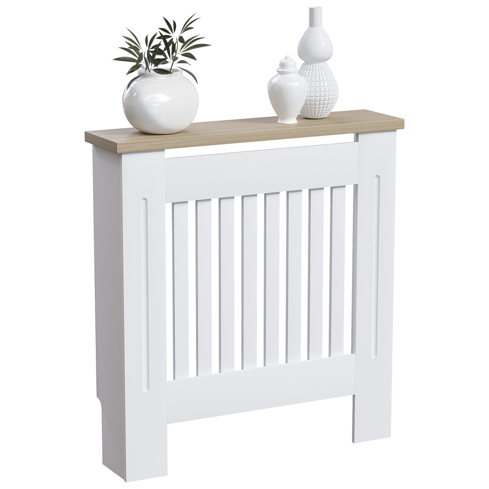 (Small) Arlington Radiator Cover Heating Cabinet White Oak