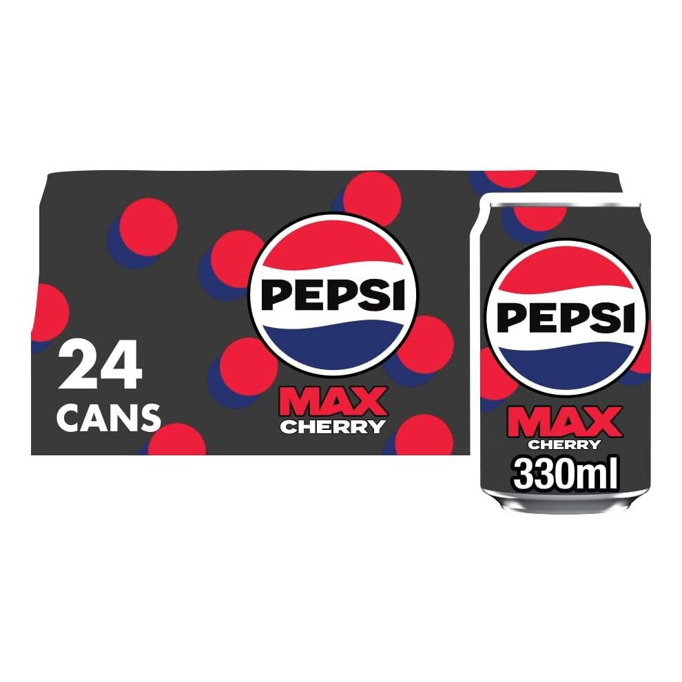 Pepsi Max Cherry No Sugar Cola Cans 24 x 330ml