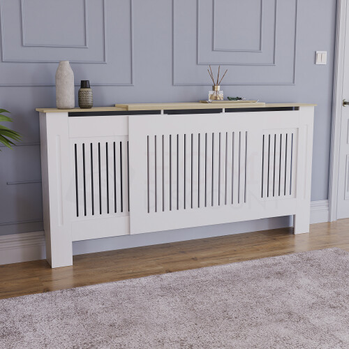 Home Discount (Adjustable) Arlington Radiator Cover Heating Cabinet White Oak