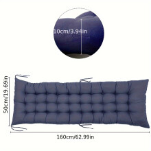 (Dark Blue) Deck chair cushion Outdoor patio lounge chair cushion 160*50*10cm