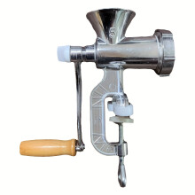 (Silvery) Aluminum Alloy Manual Sausage Machine, Household Meat Grinder, Hand Crank Meat Grinder