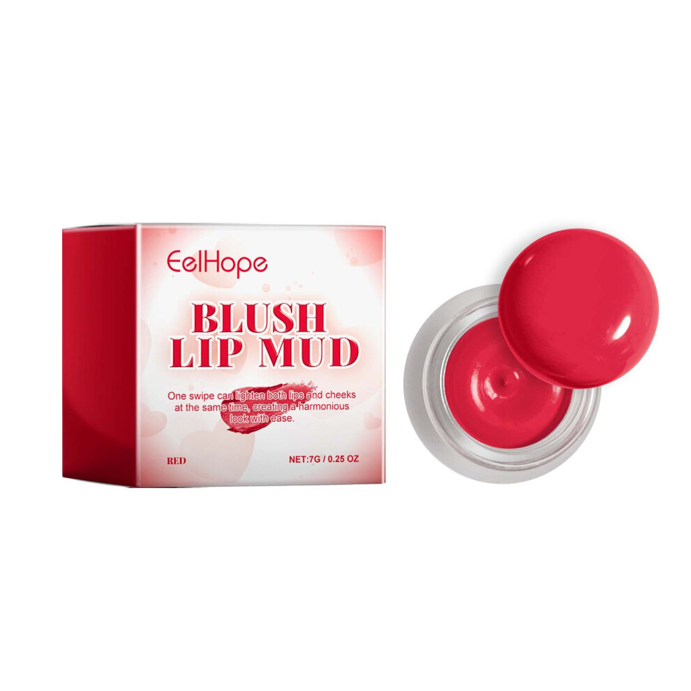 Skesrjtop Red ( 7G) Blush Lip Gloss, Blush Lip Gloss, Contouring Makeup, Multifunctional Blush Stick