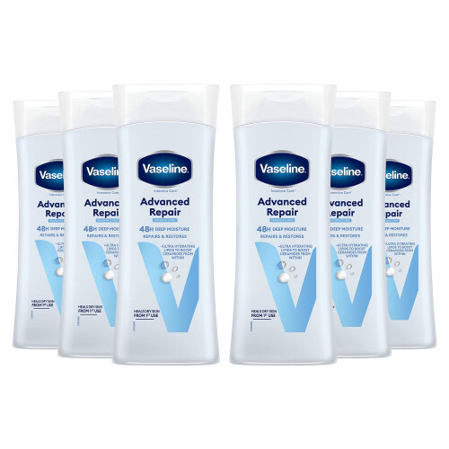 Vaseline Intensive Care Advanced Repair Unscented Body Lotion - 6 Pack (67383997) Heals Very Dry Skin in 5 Days