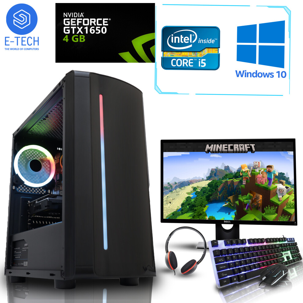 Fast Gaming Pc Computer Bundle Intel Core I5 16Gb 1Tb Hdd Gtx 1650 W10 5060936452699