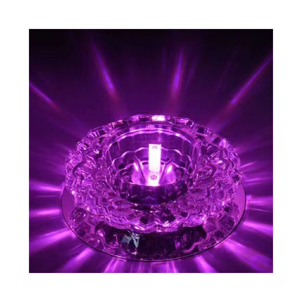(Purple) Crystal Spotlight Led Downlight For Aisle Entrance Hall Ceiling Light Fixture