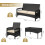 MCC MCC Direct 4pc Rattan Garden Seating with coffee table set SOFIA BLACK 2