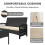 MCC MCC Direct 4pc Rattan Garden Seating with coffee table set SOFIA BLACK 4
