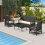 MCC MCC Direct 4pc Rattan Garden Seating with coffee table set SOFIA BLACK 7