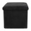 Daniel James Black Corduroy Foldable Storage Cube Ottoman Footstool 1
