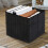 Daniel James Black Corduroy Foldable Storage Cube Ottoman Footstool 4
