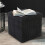 Daniel James Black Corduroy Foldable Storage Cube Ottoman Footstool 5