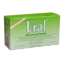 Ural Effervescent Powder for Relief of Painful Burning Symptoms of Urinary Tract 28 x 4gm Sachets