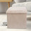 Daniel James Cream Corduroy Foldable Storage Cube Ottoman Footstool 2