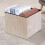 Daniel James Cream Corduroy Foldable Storage Cube Ottoman Footstool 4