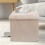 Daniel James Cream Corduroy Foldable Storage Cube Ottoman Footstool 5