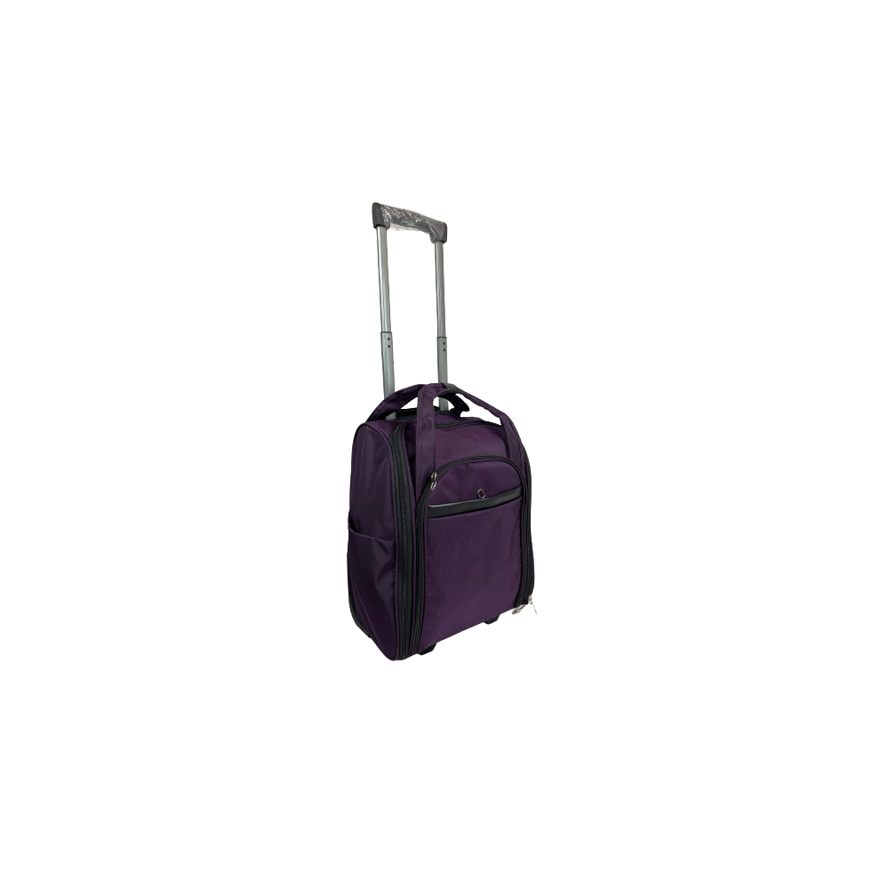 (Purple, Small) Hampton&Stewart Shopping Cabin Trolley Weekend Travel Bag