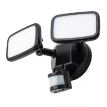 Litecraft Alma Outdoor Twin LED Floodlight with PIR Sensor - Black (50961191), 1250 lm, 4000K, IP65