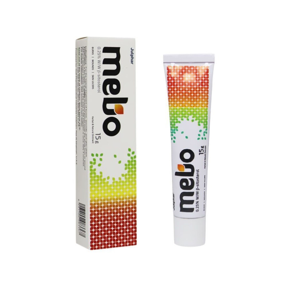 New Mebo 0.25% Herbal & Natural Ointment 15G| For Burns, Wounds & Skin Ulcers Cream