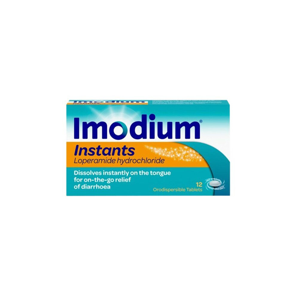 Imodium Instants Loperamide Hydrochloride 2mg Tablets 12's|Treatment of sudden, short-lived attacks of diarrhoea
