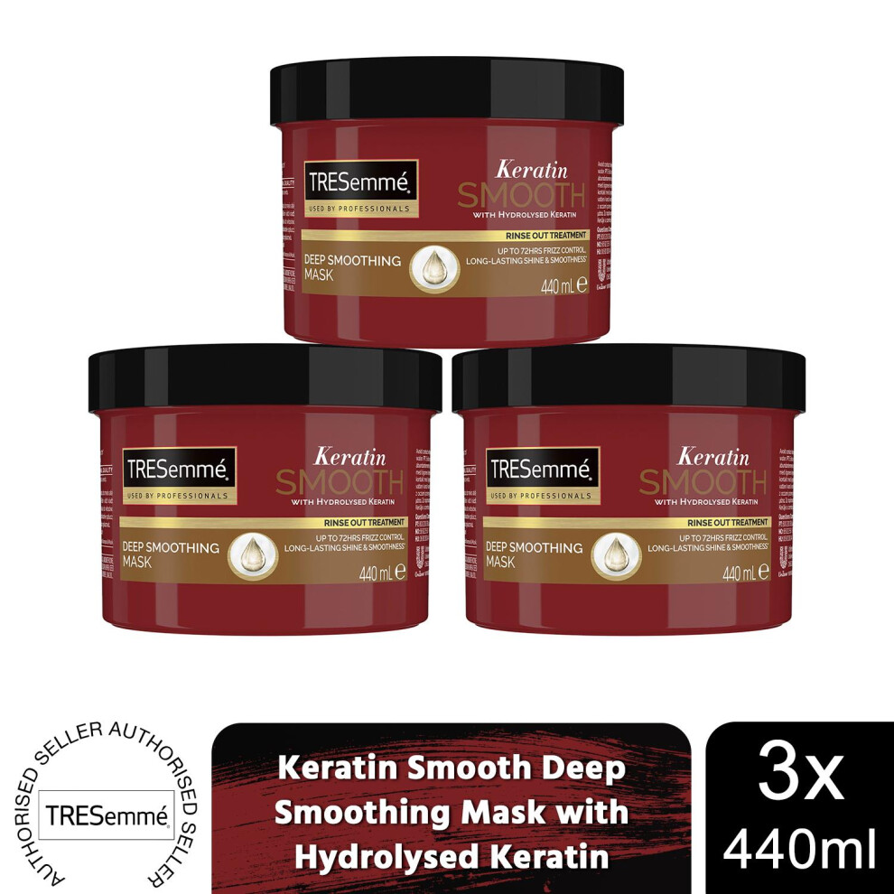 TRESemme Keratin Smooth Deep Smoothing Mask, 3x Of 440ml