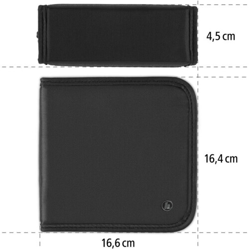 Hama 20 Space CD DVD Blu Ray Disc Carry Case Holder Bag Wallet Protector Storage 2