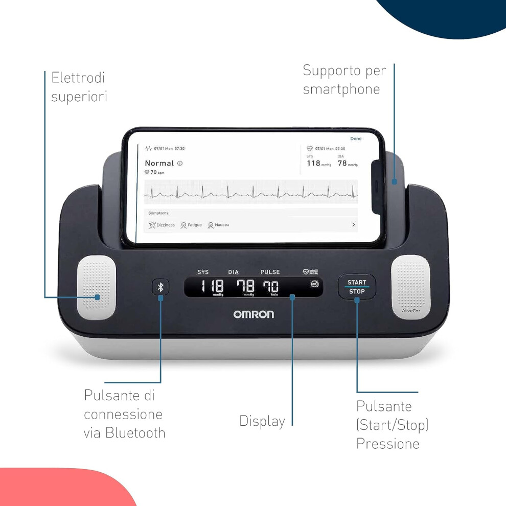 OMRON Complete Smart Home Blood Pressure Monitor and ECG for Hypertension Monitoring and AFib screening