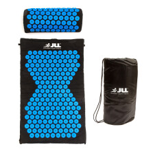 Acupressure Mat Pillow Set & Travel Bag Massage Muscle Black & Blue