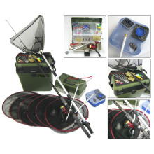 Complete Starter Beginners Fishing Kit Including Seat Tackle Box, Tackle, Nets, Rod &amp; Reel
