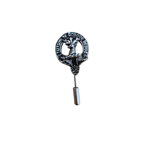 Crawford Clan Crest Pewter Cap Lapel Tie Pin