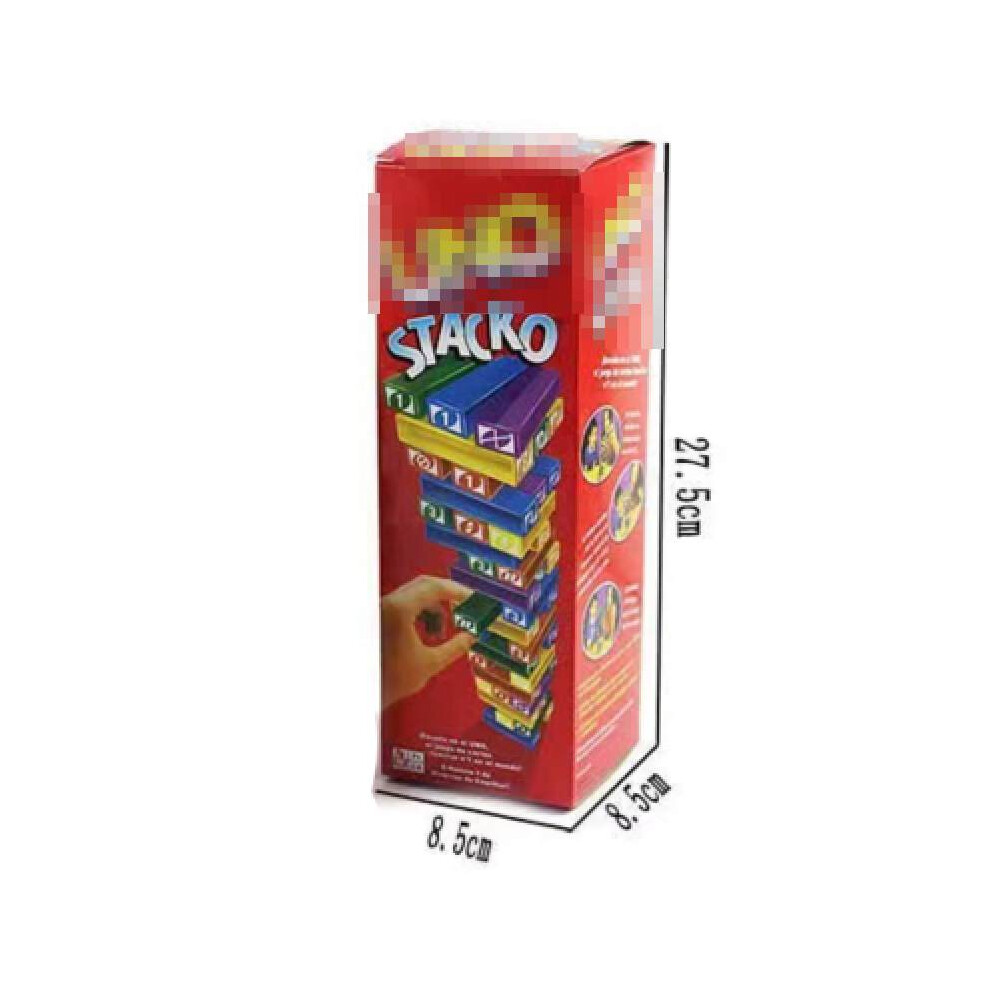 (27cm/10.63in) Uno Jenga Stacko Block Classic Tumble Tower Stacking Board Game Kids Interesting-image-OPC-PDXZ99J-NEW