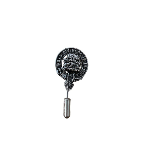 Fraser Clan Crest Pewter Cap Lapel Tie Pin