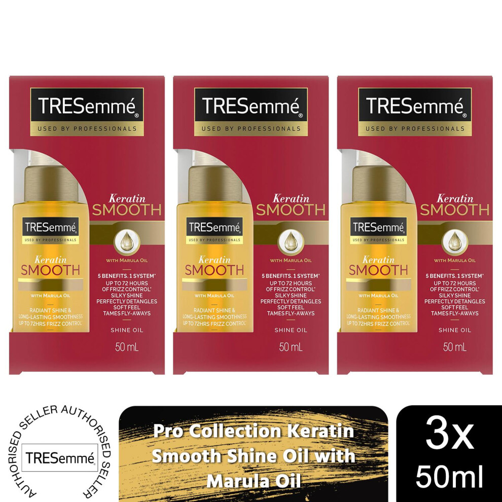 TRESemme Pro Collection Keratin Smooth Shine Oil, 3x of 50ml