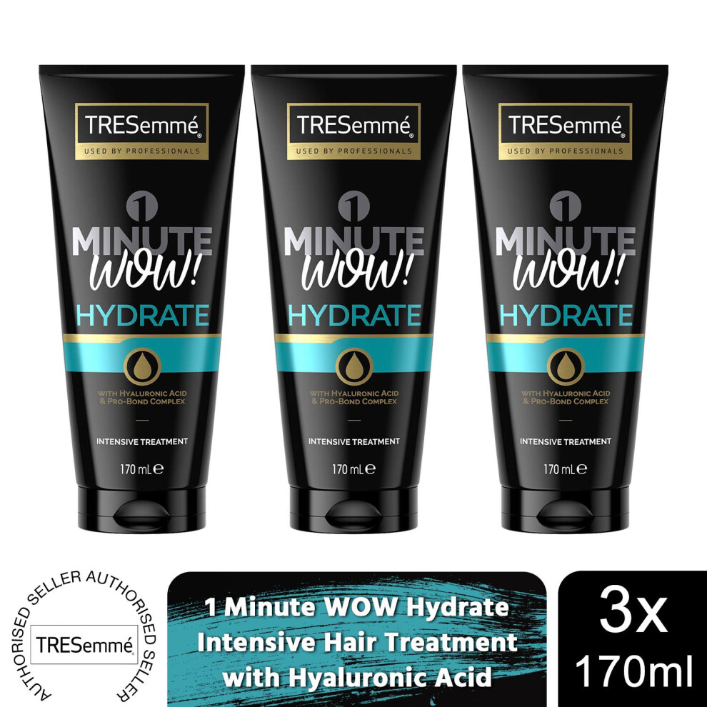 TRESemme 1 Minute WOW Hydrate Intensive Hair Treatment, 3x of 170ml