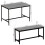 Vida Designs (Grey) Roslyn 4 Seat Home Dining Table & Stool Bench Set 7