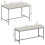 Vida Designs (Oak) Roslyn 4 Seat Home Dining Table & Stool Bench Set 7