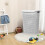 Daniel James (White) 60 Litre Plastic Laundry Basket with Lid & Handles 1