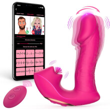 Remote Control G Spot Vibrator 2 in 1 Couples with 7 Tongue Licking