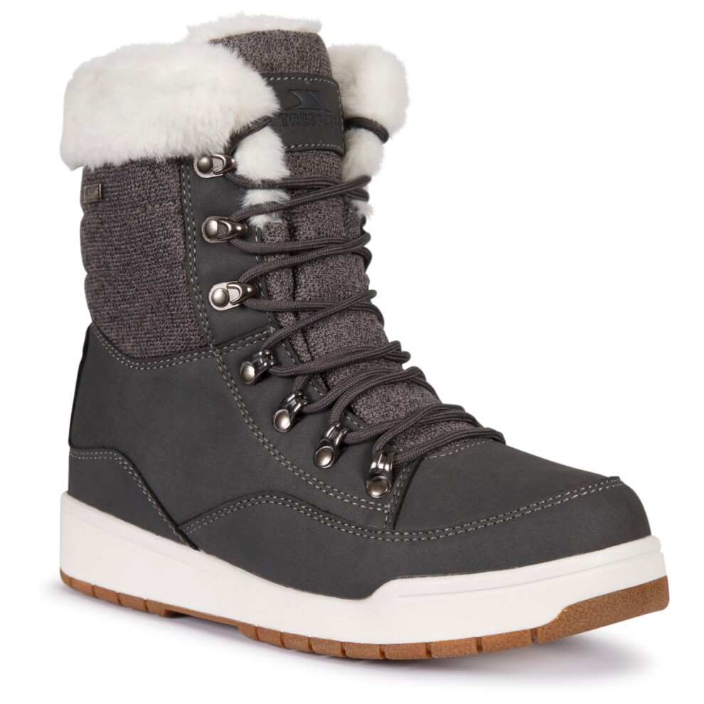 (5, Grey) Trespass Womens Snow Boots Fleece Lined Raegan